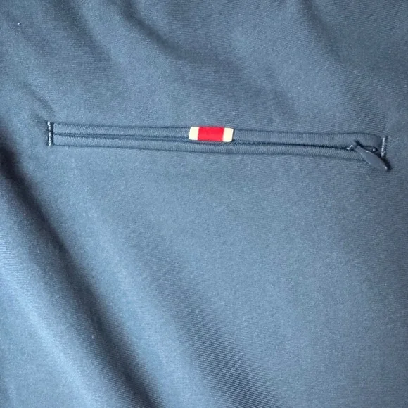 Tracksmith Mens Running Pants Slate Blue Pleated Tapered Track Trousers Large - Picture 12 of 15